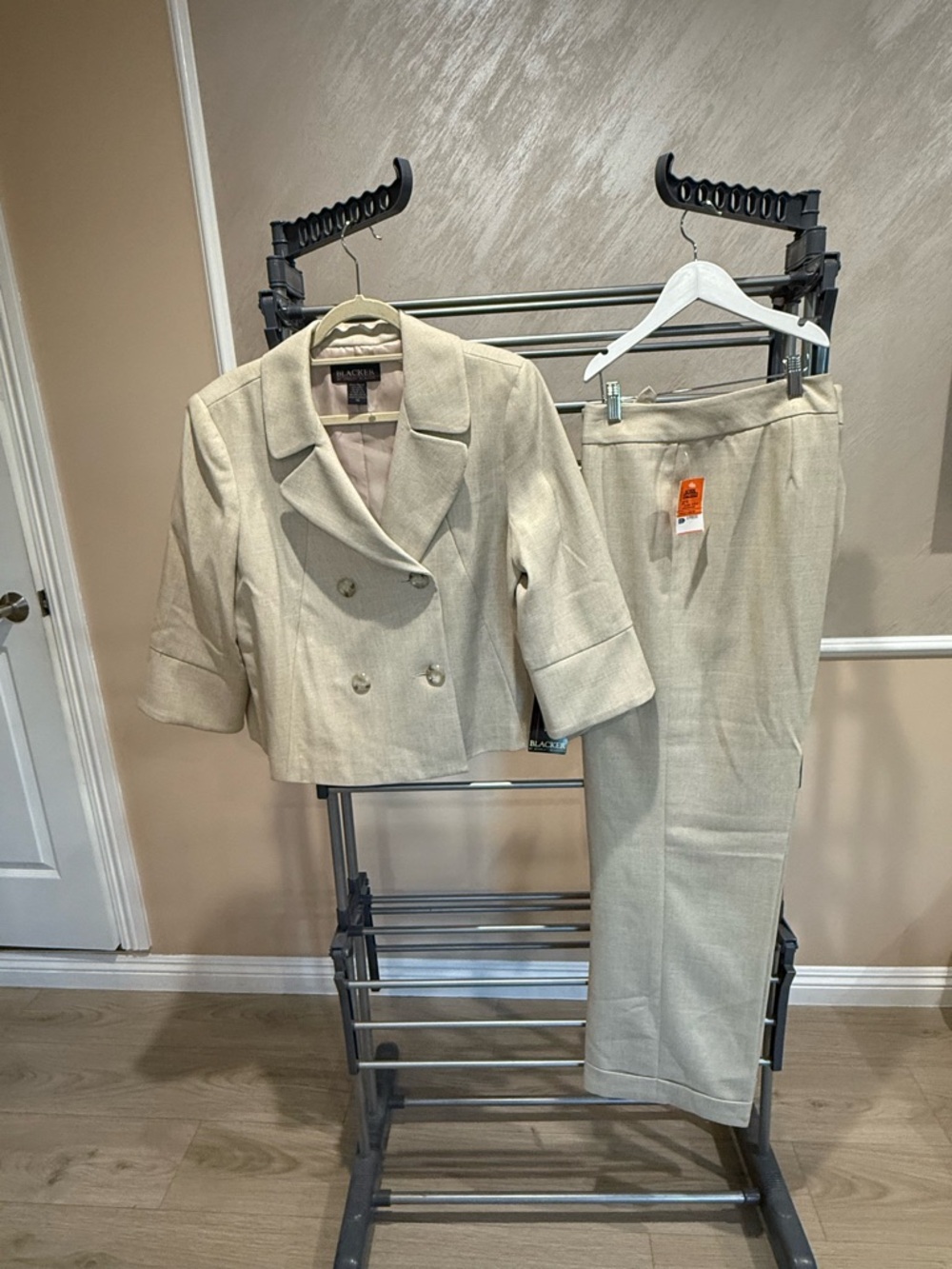 Cream Women's Two-Piece Suit Jacket & Pants